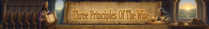 Banner reading “Three Principles Of The Wise,” with “Fear of the Lord,” “Understanding,” and “Knowledge”